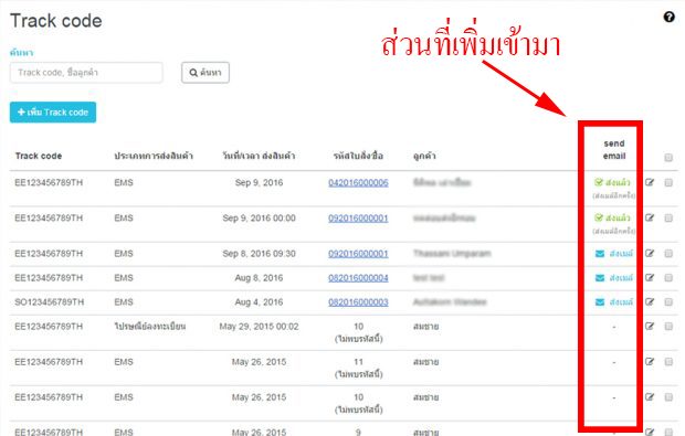 ไม่พลาดทุกครั้งที่ส่งของ ด้วยระบบส่ง E-mail เลข Track Code ไปให้ลูกค้า ...