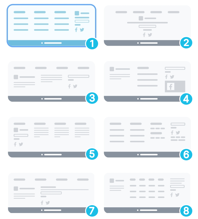 8รูปแบบของ footer ในระบบ makewebeasy